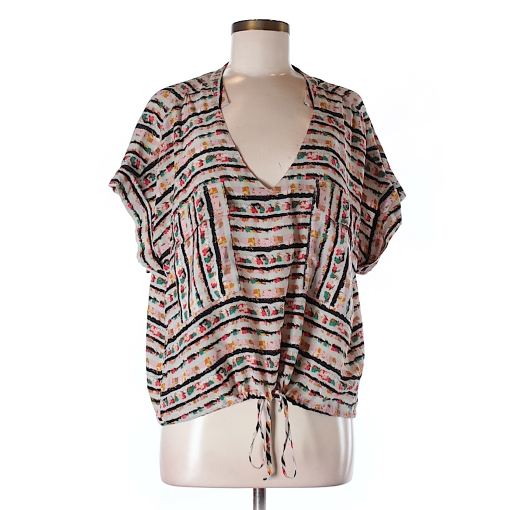 BCBG Colorful Silk Blouse